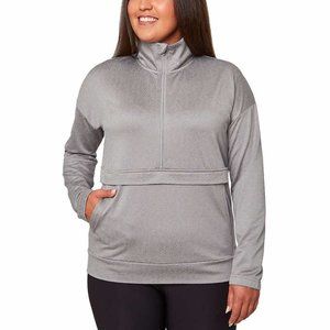 New! Mondetta Ladies' Jacquard Popover Gray pockets women girls size S or L NWT!